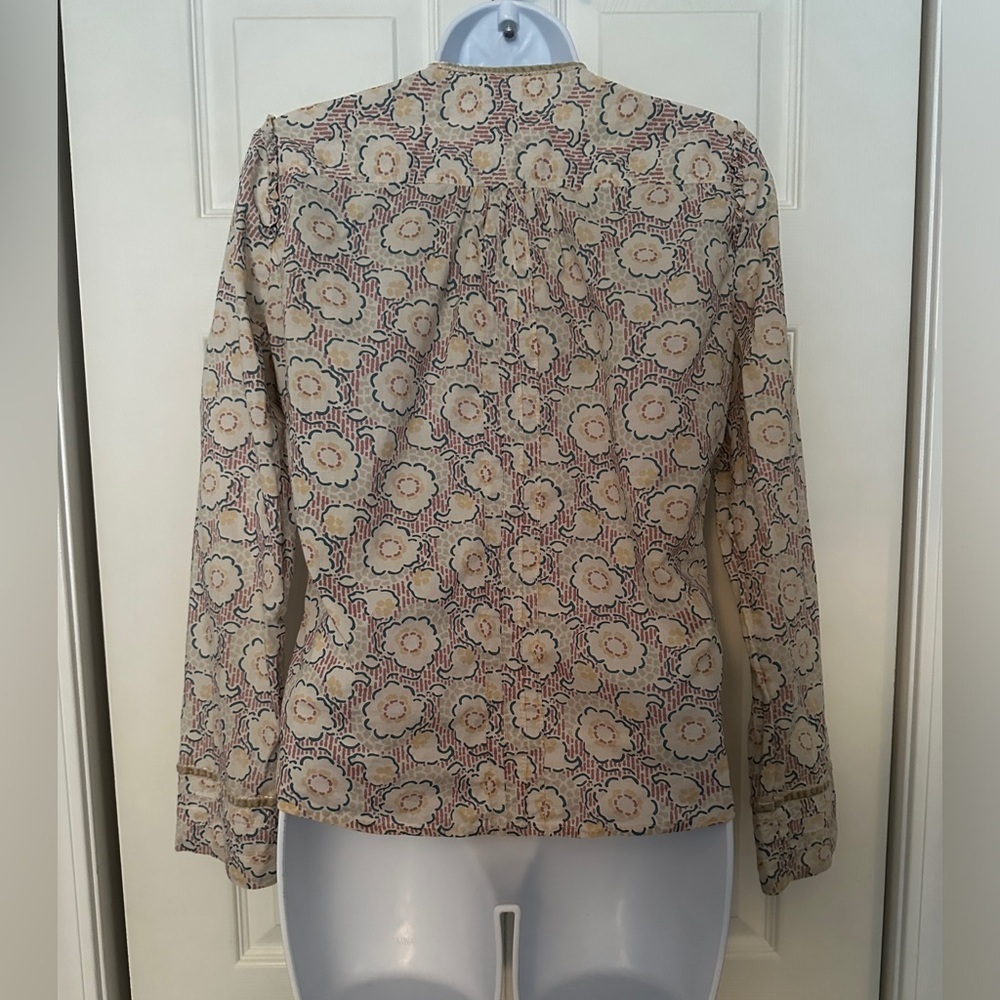 Marc Jacobs floral cotton blouse long sleeve size 4. Tunic - Picture 10 of 15